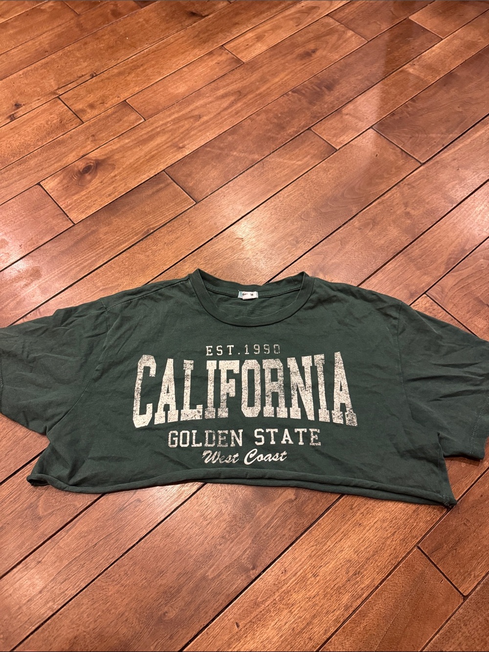 Garage Dark Green "California" Crop Top